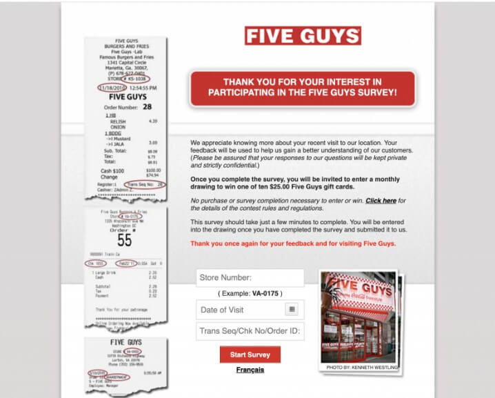 Fiveguys.com/survey