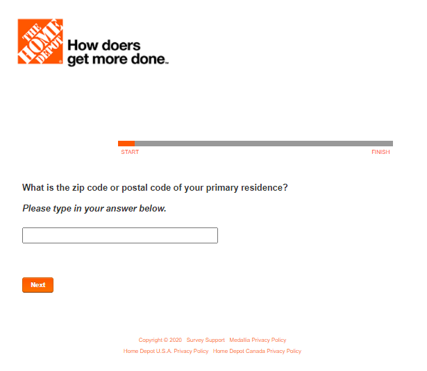 home depot survey portal