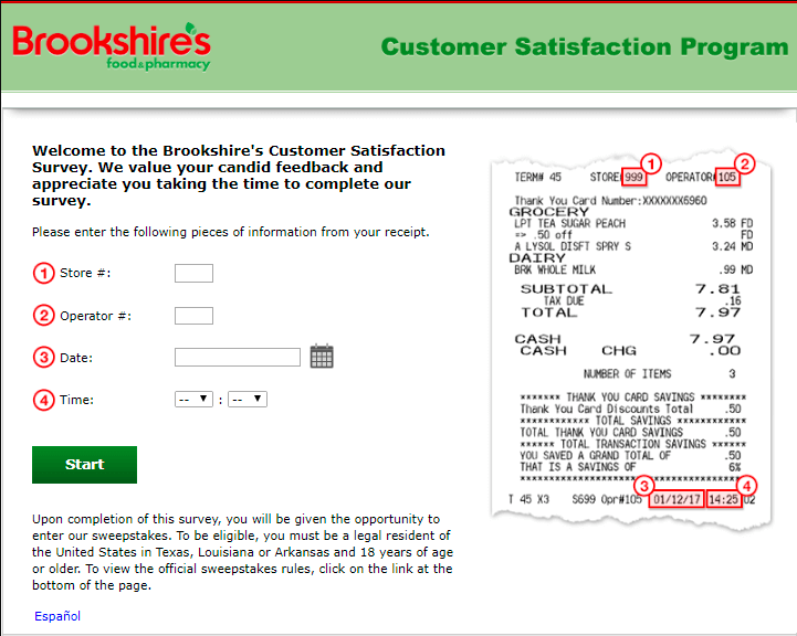 brookshires feedback