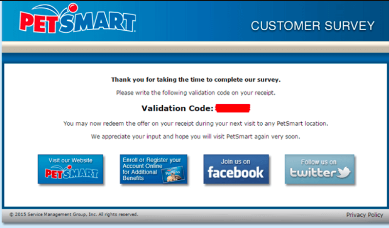 Petsmart feedback