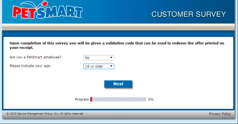 Petsmart survey feedback