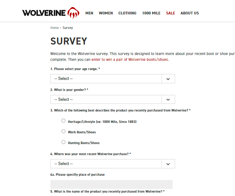 wolverine  survey