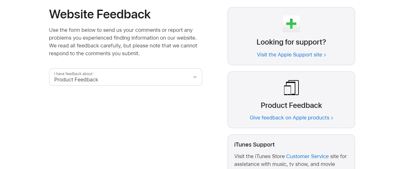 apple product feedback survey 2022
