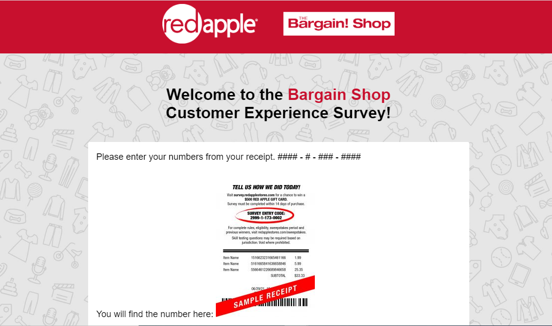 the bargain shop survey 