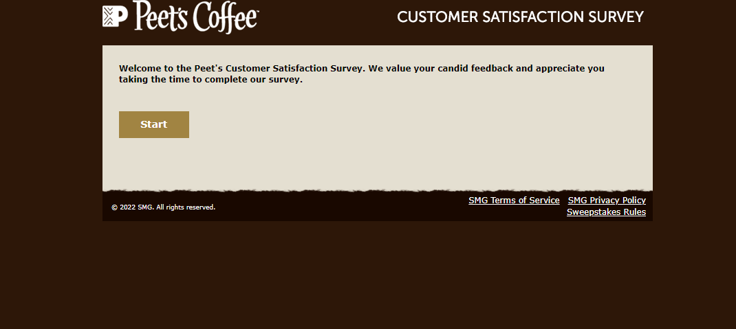 Peet’s customer satisfaction survey