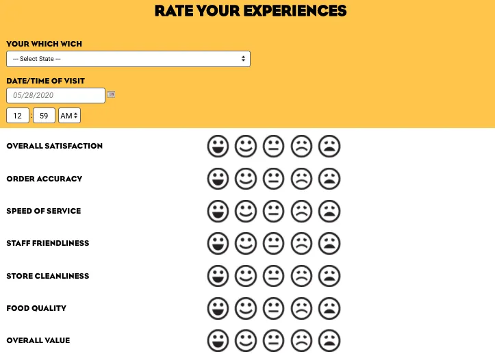 Whichwich.com survey