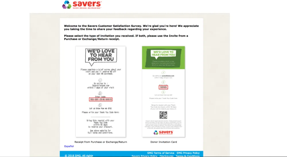 saverslistens survey and rewards