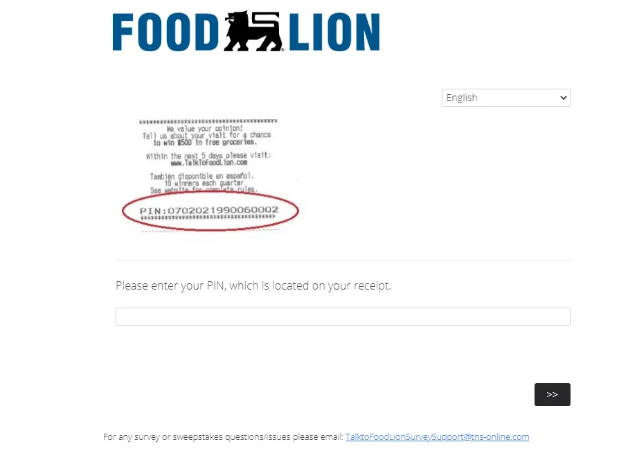 talktofoodlion.com survey