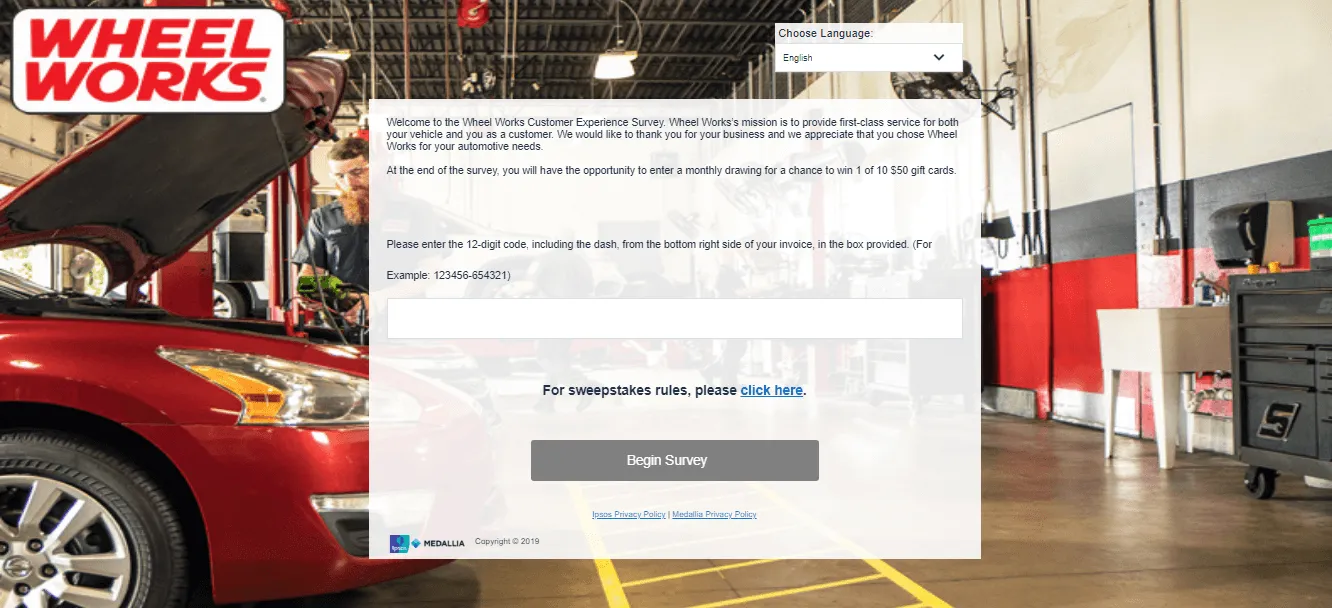 wheel works survey page
