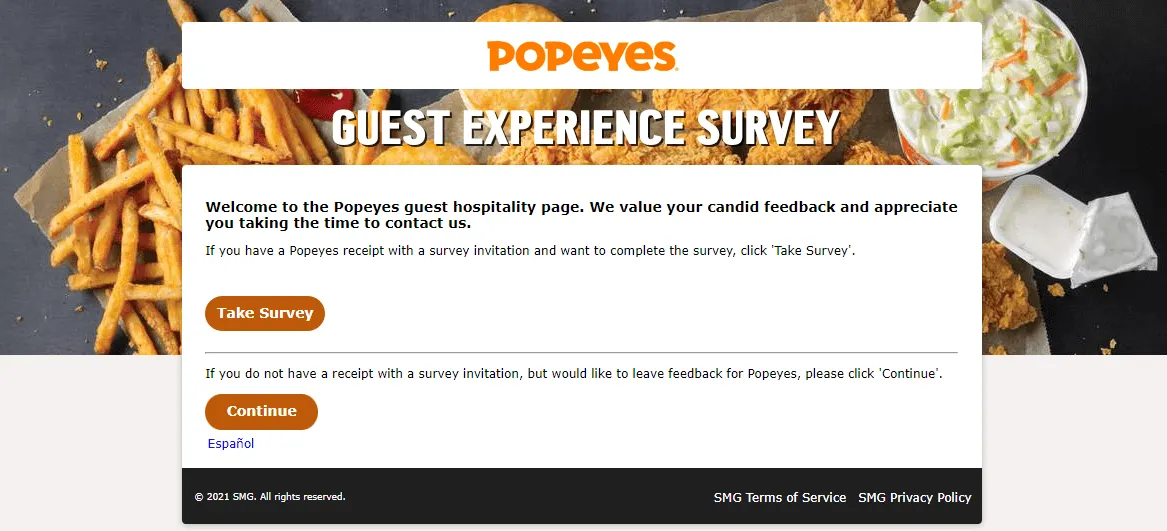 tellpopeyes survey