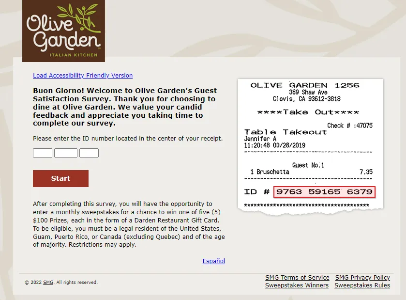 OliveGardenSurvey.com