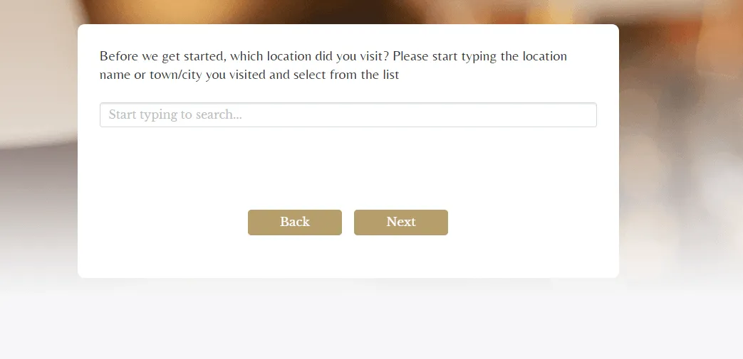 Browns restaurant feedback survey guide