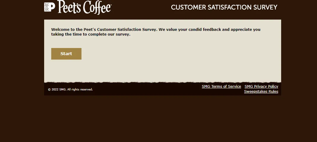 Peet’s customer satisfaction survey