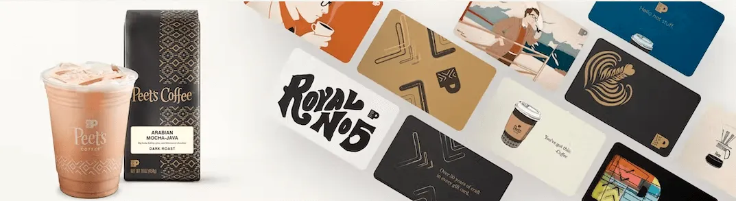 Peets coffee gift cards