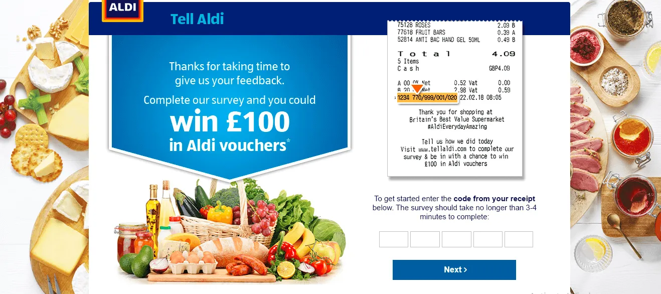 aldi survey- tellaldi.com