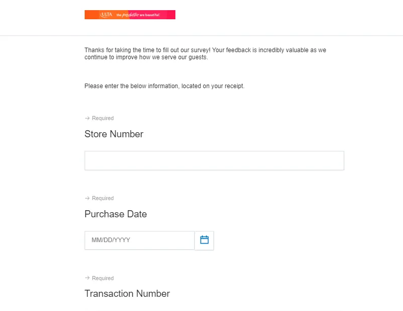 ULTA GUEST SATISFACTION SURVEY