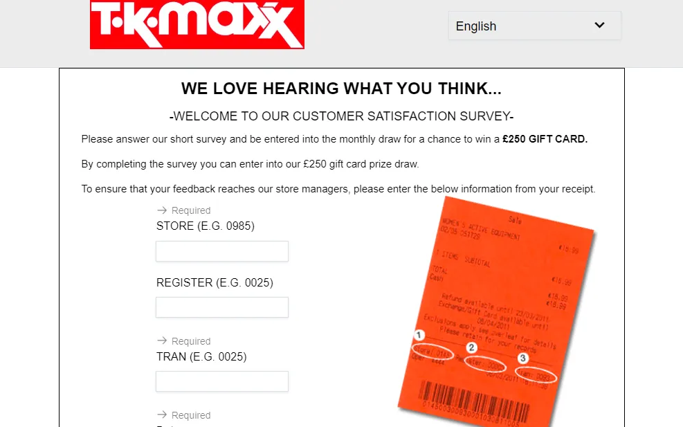 tkmaxx customer survey