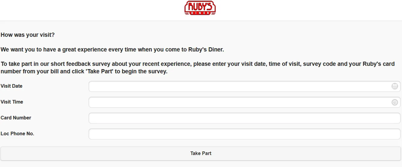 Ruby's feedback survey